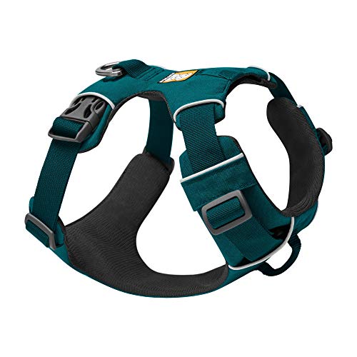 RUFFWEAR Arnés para Perro de Gama Delantera, Acolchado Reflectante sin Tirar, Verde Azulado Tumalo, XS