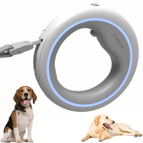 Correa Perro 3 Metros. Correas para Perros Retráctil y Extensible. Manos Libres con Luz Led. Correa sin Enredos 360º. Correa Flexi con Bloqueo para Perros Pequeños y Medianos 30Kg.