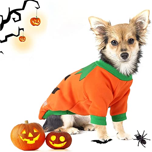 Ropa de Calabaza para Mascotas,Disfraz De Mascota De Halloween Disfraz de Calabaza para Perro Ropa para Mascotas de Halloween para Fiesta de Halloween (Calabaza-A)