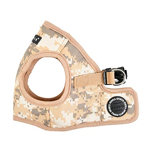 PUPPIA Arnés B arnés para Perro, Beige, Camuflaje S