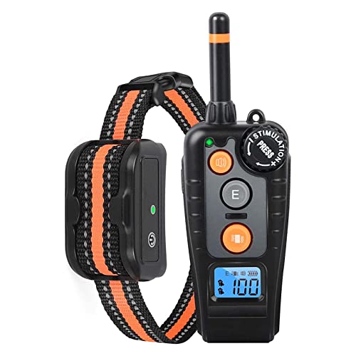 Collar de Adiestramiento para Perros, Recargable y Resistente al Agua de IPX7 con un Alcance de 500m con 99 Niveles de Modo de Vibración, Mode E y Sonido