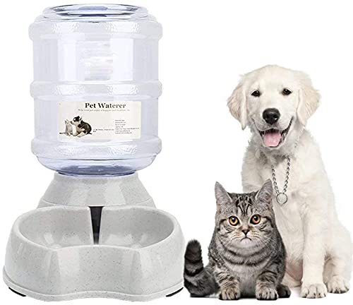 Freenfitmall Dispensador de agua para mascotas, cuenco de agua para gatos, cuenco de agua para perros, automático, gran fuente de bebida automática para perro de gato (1 unidad, azul)