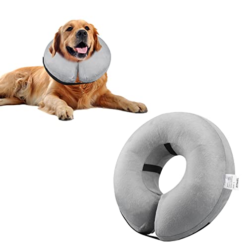 Emwel Collar Inflable Perros Grandes, cómodo Collar de Mascota para Revecovery