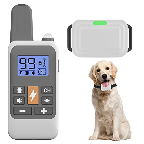 Collar de Adiestramiento para Perros, Collar Adiestramiento Perros, IP67 Collar Recargable a Prueba de Agua, 3 Modos, Collar de Adiestramiento para Perros Pequeños Medianos y Grandes