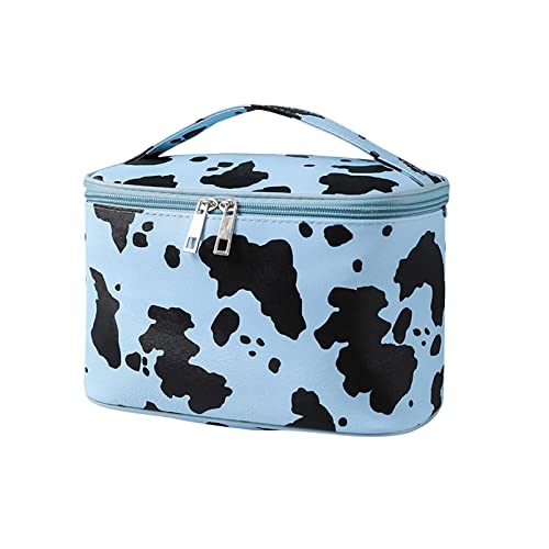 Arnés para perros con bolsillos bolsa de maquillaje para mujer, gran bolsa de aseo de viaje, gran capacidad, engrosada, impermeable, bolsa de almacenamiento de cosméticos para mujer, deportivo, azul,