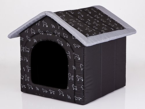 Hobbydog R2 BUDCWP14 - Caseta para Perros, tamaño 2, 44 x 38 cm, Tela de códura, Resistente a arañazos, Producto de Euro, S, Negro, 700 g