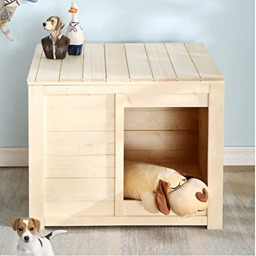 Casa para perros, casa para gatos, casa para mascotas, caseta impermeable de madera para perros grandes, medianos y pequeños, para ventilar mascotas en interiores y exteriores, casa para perros con