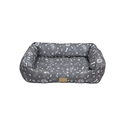 TIENDA EURASIA - Cama de Perro, Cama para Perros Grandes, Medianos y Pequeños, Divertida Cama Perro de Poliester con Interior con Comodas Fibras de Algodon (60 x 45 cm)