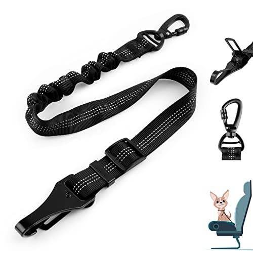 Cinturón de Seguridad para Perros, Cinturon Perro Coche 3 en 1 para Perros con Absorción de Impactos Elástica y Hebilla Universal, Cinturon Coche Perro para Todas Las Razas de Perros y Automóviles