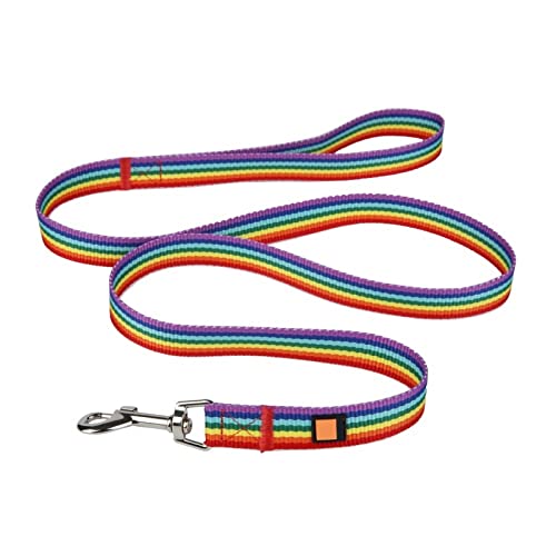 XIANGFAGS Correa Perro Juego de Collar y Correa for Perros y Gatos, Cuerda Trenzada de arcoíris for Perros, Correa Colorida for Perros pequeños, medianos y Grandes, Productos for Cachorros y Mascotas