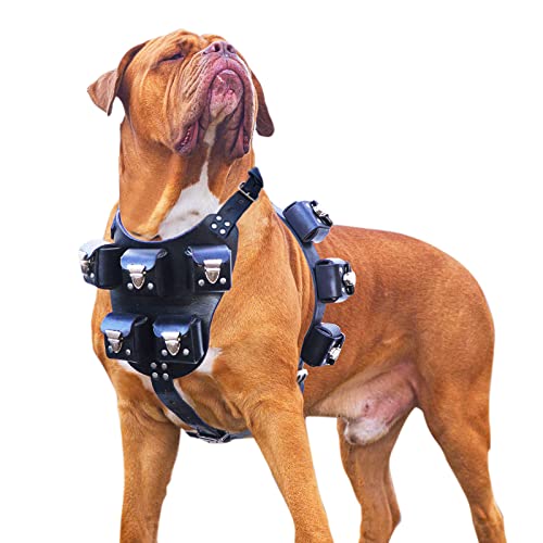 Chaleco con Peso para Perro, Chaleco con Peso Ajustable para Perro, arnés para Perro con Peso con Bolsillo para Entrenar y Hacer Ejercicio