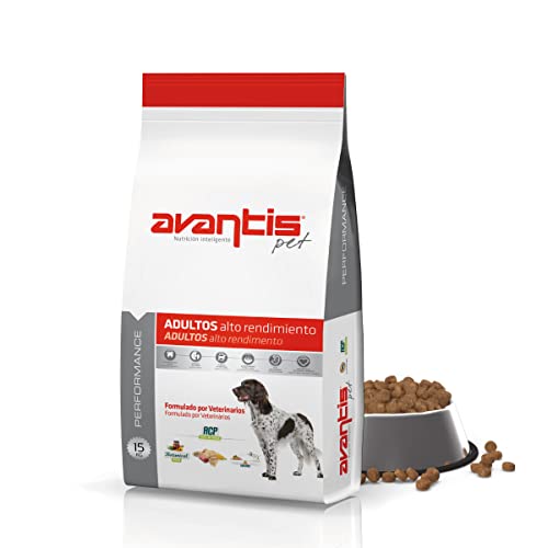 Avantis Pet Performance - Pienso para Perros Adultos de Razas Medianas y Grandes - 15 kg - Comida 100% Completa y Equilibrada - Especial para Alto Rendimiento y Alta Energía