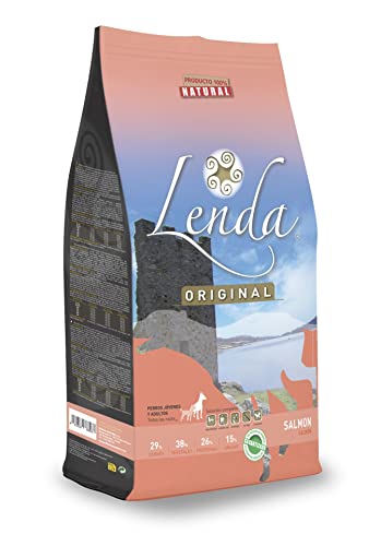 Lenda Salmón - Pienso para Perros Adultos con Actividad Normal 15 kg | Alimento Completo Rico en Omega 3 y 6 | Comida para Piel y Pelo Brillante