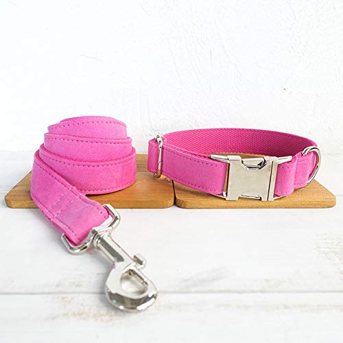 Gulunmun Dog Lead + Collar para Perro, Juego de Correa y Collar para Perro, Ajustable a 2 Longitudes Diferentes,   para Entrenamiento de Perros pequeños/medianos/Grandes, Caminar, Correr, S