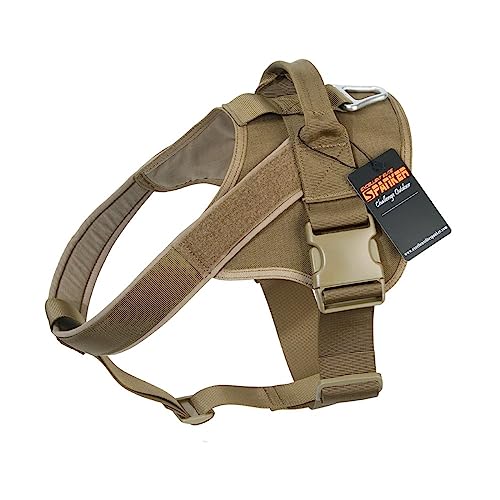 Excellent Elite Spanker Chaleco táctico para Perros, Chaleco de Entrenamiento táctico, Chaleco Militar para Perros, Chaleco para Perros de Trabajo con Asas (Coyote Brown, XL)