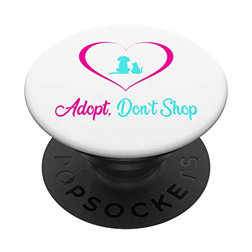 Adoptar, no comprar rescates para perros y gatos PopSockets PopGrip Intercambiable