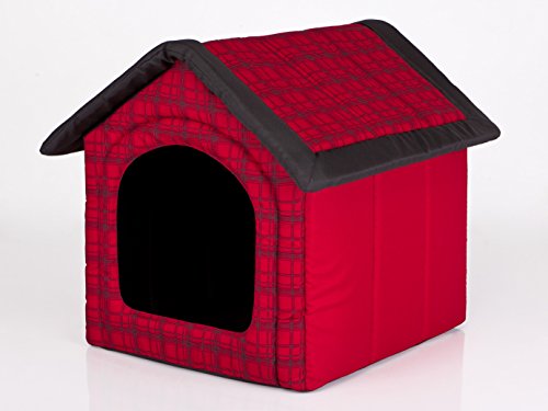 Hobbydog R1 BUDCWK12 - Caseta de Perro (38 x 32 cm, Material de Codo, Resistencia contra arañazos, Producto Europeo, XS, 600 g), Color Rojo