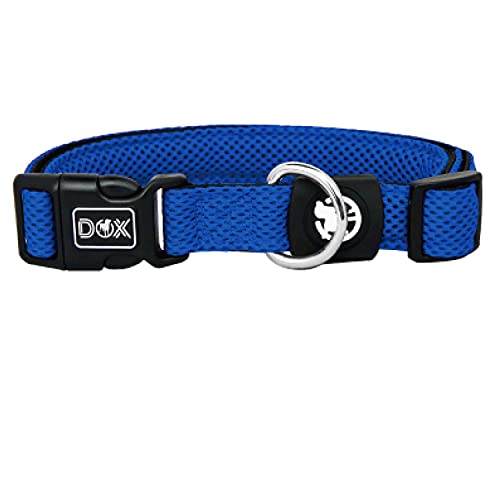 DDOXX Collar Perro Air Mesh, Ajustable, Acolchado | Muchos Colores & Tamaños | para Perros Pequeño, Mediano y Grande | Collares Accesorios Gato Cachorro | Azul, XS