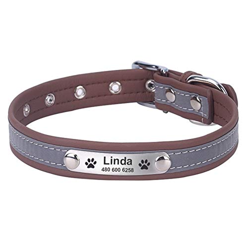 YY LIU Collar Perros Durable El Collar Perro Personalidad Collares Perro Collar Perro Grande Resistente para Mejora El Estilo De Tu Mascota De Inmediato X-Small,Coffee