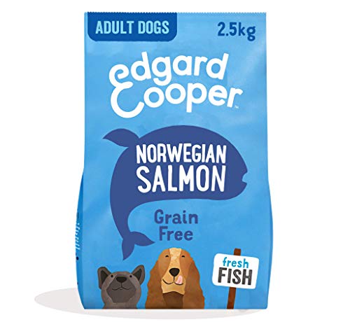 Edgard & Cooper Pienso Perros Adultos Comida Seca Natural Sin Cereales, Fácil de digerir, Alimentación Sana Sabrosa y equilibrada, Proteína de Alta qualidad (Salmón, 2.5 kg (Paquete de 1))