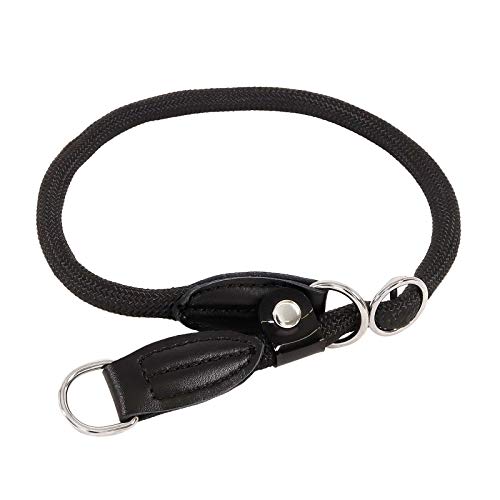 lionto Collar de Perros Collar Retriever Collar de adiestramiento, Longitud 60 cm Negro