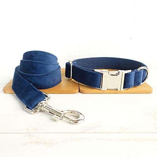 Gulunmun Dog Lead + Collar para Perro, Juego de Correa y Collar para Perro, Ajustable a 2 Longitudes Diferentes,   para adiestramiento de Perros pequeños/medianos/Grandes, Caminar, Correr, L