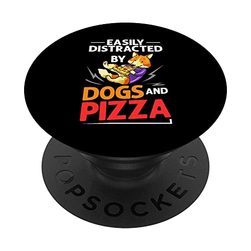 Pizza Perro Comer a domicilio Pizzeria Cachorros italianos PopSockets PopGrip Intercambiable