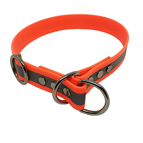 Collar & Leash C&L OR522RF - Collar para perro (25 mm, BioThane®, 45 cm), color naranja neón