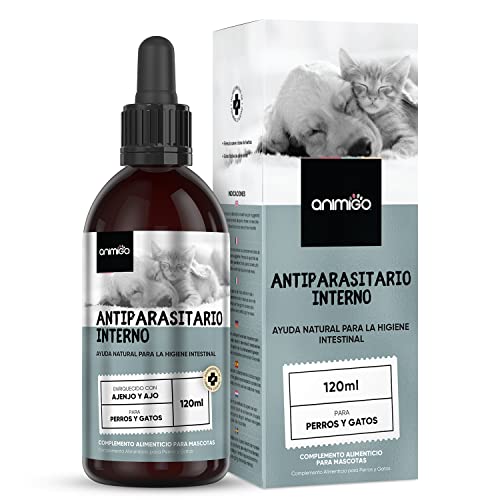 Desparasitante y Antiparasitario Perros y Gatos Interno 120 ml - Antiparasitario Natural de Parásitos Internos con Ajenjo y Tomillo para Gusanos Intestinales, Anquilostomas y la Higiene Intestinal