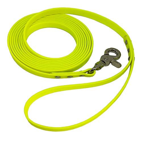 Collar & Leash BIOTHANE® Correa para perro con correa de mano, 16 mm, [1 m], amarillo neón, YE527