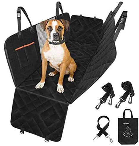 Aimocar Funda de Asiento para Perros, Cubierta Protector Manta Perro pequenos para Coche Impermeable y Antideslizante con Ventana de Malla Vsible Universal Compatible con SUV, Camión