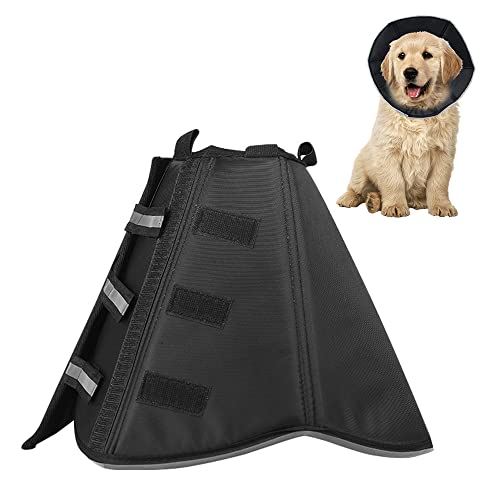 Gobesty Collar de Cono Perro, Collarin Perros para No Rascarse, Ajustable Collar Isabelino Perro con Cierre de Velcro, Collar Protector para Cicatrización de Heridas de Perros Grandes (XL,30CM)