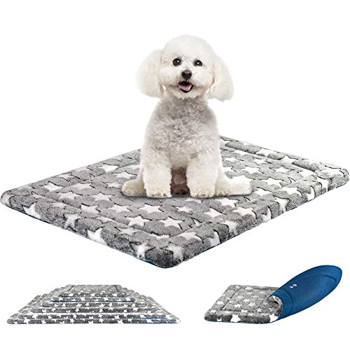 KROSER Almohadilla para Perros Colchoneta Reversible Colchón para Mascotas Elegante 61 cm Almohadilla de Esponja de Alta Densidad Lavable a Máquina Cama para Perros Pequeños y Gatos de hasta 11kg