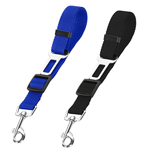 SLFYEE 2Pcs Cinturon Seguridad Perro Coche Cinturon Perro Coche Ajustable Arnés Correa para Perros con Correa de Conector para Enganche Fácil para Gatos, Perros, Cualquier Mascota