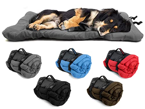 Senzkon Cama Impermeable Plegable para Perros, fácil de Limpiar, Alfombra de Tela Oxford Duradera para Perros, Adecuada para sofás, Cajas, etc., Apta para Uso en Exteriores, 90x60 cm (Gris)