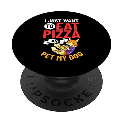 Pizza Perro Comer a domicilio Pizzeria Cachorros italianos PopSockets PopGrip Intercambiable