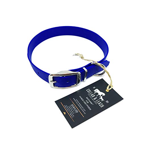 Collar & Leash Collar para perros de 25 mm Biothane Blue - Azul, 55-63 cm