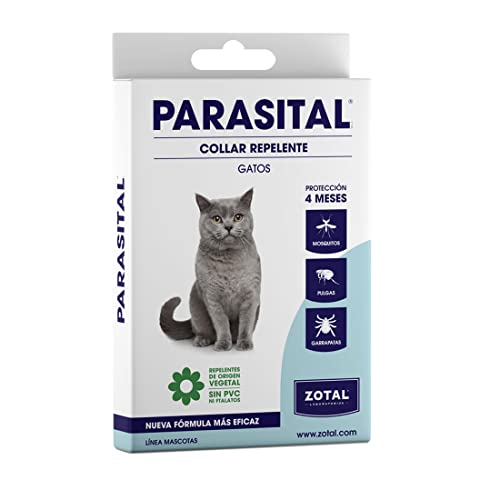 Parasital Collar Antiparasitario de 35 cm para Gatos y Perros pequeños - Protección efectiva contra pulgas, garrapatas y Otros parásitos. Collar antiparasitario