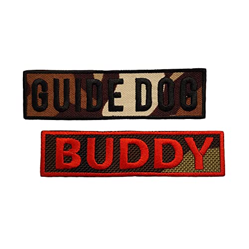 Emporium Embroidery Par de parches bordados personalizados para arneses K9 Chalecos y collares etiquetas personalizadas [extrapequeño, camuflaje, color personalizado]