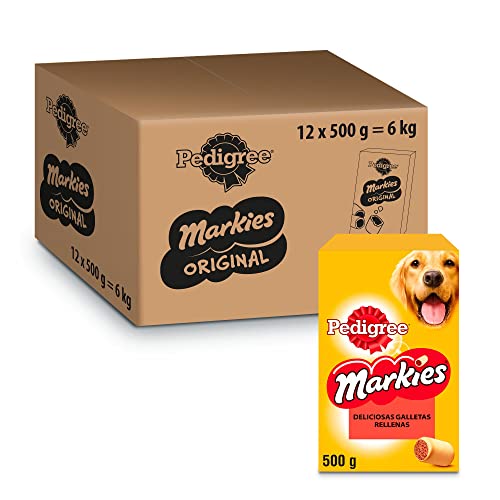 Pedigree Markies Galletas para Perro Rellenas (Pack de 12 x 500g)