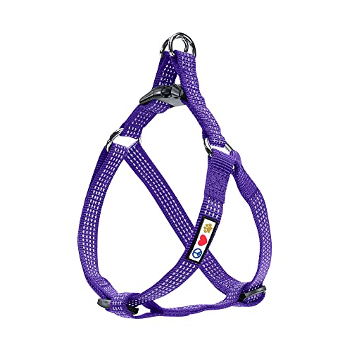 Pawtitas Adiestramiento Arnés para Perro o Cachorro Reflectante | Arnes Perro Antitirones | Arneses para Perro para Entrenamiento - Arnes Perro XS Extra Pequeño Morado