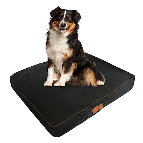 Ellie-Bo - Cama ortopédica de Espuma viscoelástica para Perros, Impermeable; para Colocar en Jaula o caseta Extragrande de 106,7 cm, Color Negro