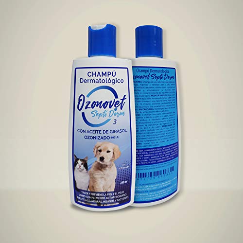 OZONOVET - SEPTIDERM CHAMPU | Champu Perros Piel Atopica Sensible - Champu Antialergico para Perros - 250 ml