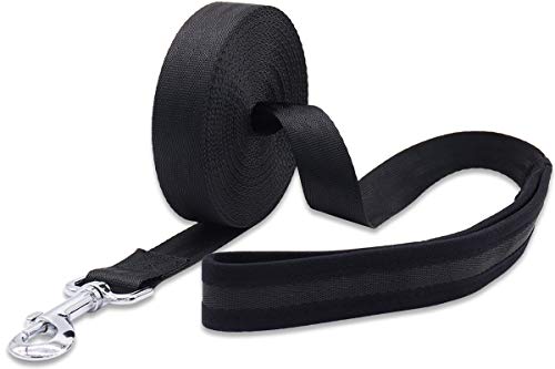 Leeyunbee 5M Cuerda de Adiestramiento para Perros, Correa de Perro Resistente Robusto, Correa Perro Larga Nylon, Correa de Entrenamiento para Perros Grandes y Pequeños (Negro)