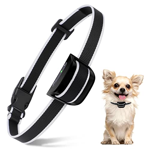 HZK Collar de Corteza de Perro PequeñO, Recargable Collares Antiladridos para Entrenamiento de Perros con 7 Modos de Sensibilidad Y VibracióN de Pitido, Negro