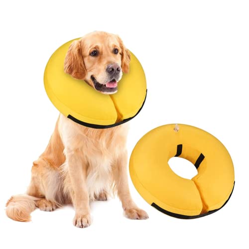 Cono de perro alternativo después de la cirugía, conos suaves para perros grandes, collar inflable de cono de perro isabelino