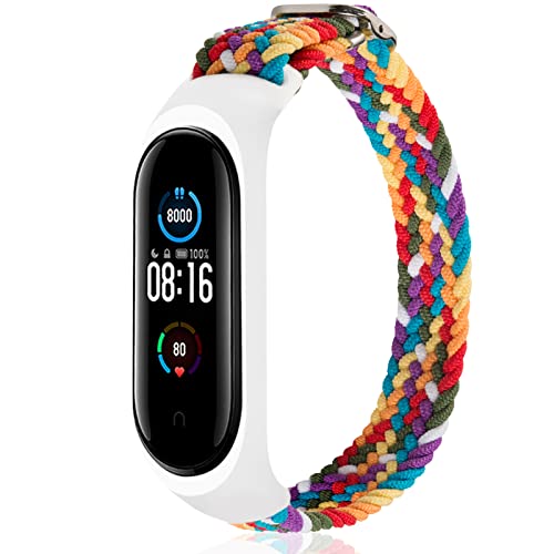 Gofl Correa para Xiaomi Mi Band 6/6 NFC/Xiaomi Mi Band 5,Nylon Correa de Repuesto para Xiaomi Mi Band 4,Trenzadas Elásticas Pulsera de Reemplazo para Xiaomi Mi Smart Band 6/Mi Band 5 /Mi Band 4/3