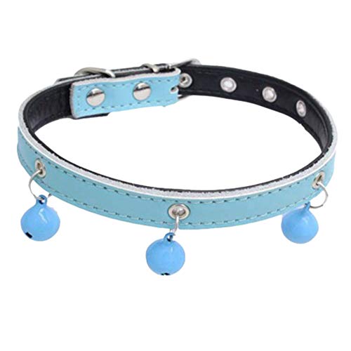 Shaoyao Collar para Perro Diseño De Campana Cachorros Suministros para Mascotas Azul XS