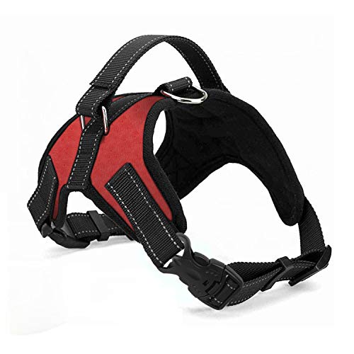 Wodondog Arnés para Perros Reflectantes Cómodo Transpirable Chaleco Acolchado Ajustable Arnés para Perros Grandes Medianos Pequeños Rojo