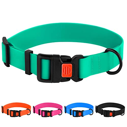 CollarDirect Collar Perro Ajustable Impermeable con Hebilla Fácil de Abrochar - Collar Perros de Nailon Resistente para Perros Pequeños Medianos Grandes y Cachorros (Neck Fit 14